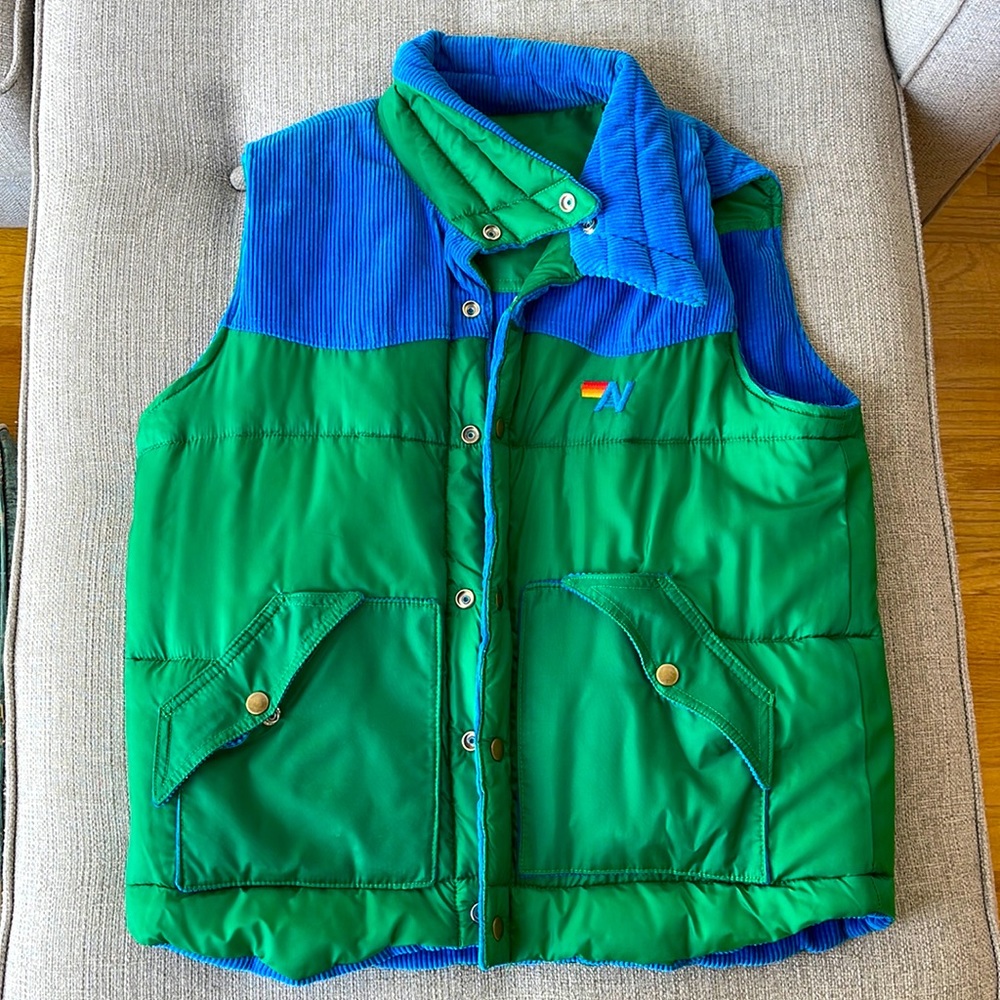 Rare Aviator Nation Corduroy Reversible Vest
